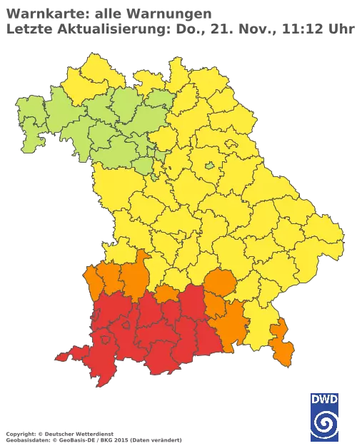 Aktuelle Wetterwarnungen für  Neustadt a.d. Waldnaab