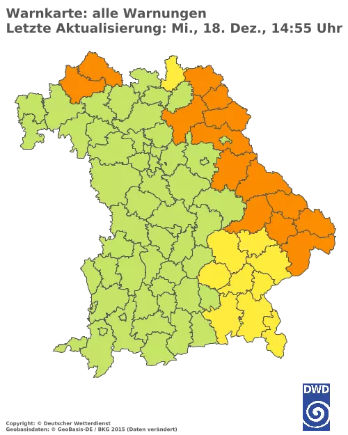 Aktuelle Wetterwarnungen für  Neustadt a.d. Waldnaab